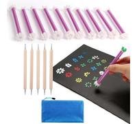 Juego de sellos educativos de flores para niños en edad preescolar, grandes regalos para pequeños artistas, sellos de dibujo creativo