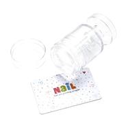 Juego de sellos giratorios para uñas francesas, con raspadores, sello transparente y visible de gelatina corporal para diseños de manicura, sello con raspador