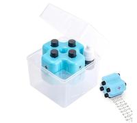 Juego de sellos matemáticos 4 en 1, herramienta para practicar suma, resta, multiplicación y división. Incluye ejercicios aleatorios de suma, resta, Ideal para el aula y el hogar (Azul)