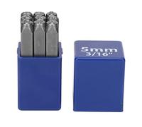 Juego de sellos numéricos de 9 piezas, juego profesional de punzones numéricos de 5 mm con caja de almacenamiento para joyería artesanal, estampado de cuero