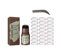 Juego de sellos para cejas a prueba de manchas con 24 plantillas, impermeables, de aspecto natural, para maquillaje diario, sellos de cejas y juego de plantillas
