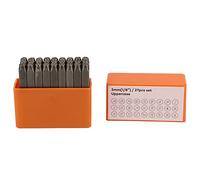 Juego de sellos para letras, herramienta de punzón para letras mayúsculas de acero al alto carbono, kit de estampado metálico duradero para joyería, cuero y madera, con caja de