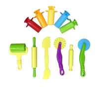 Juego de sellos portátiles para moldes de arcilla para artistas, construcción segura, moldes de múltiples diseños, herramienta fácil de lavar para jugar