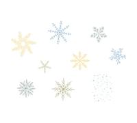 Juego de sellos transparentes Sizzix, Let It Snow de Sizzix, 9 sellos adhesivos de goma
