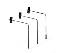 Juego de semáforos para ferrocarriles modelo calibre H0, 3 piezas con LED peatonales, escala 1 87, metal y plástico, compatible con voltaje de 3 V