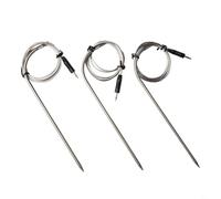 Juego de sensores de sonda de repuesto para termómetro de barbacoa, 3 piezas de repuesto compatibles con IBBQ-4T / IRF-4S, alta precisión ± 1 °C, 0-300 °C