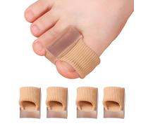 Juego de separadores de dedos para juanetes, 4 piezas, 2 pares de protectores de dedos Fabrigrip para hombres y mujeres