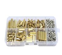 Juego de separadores hexagonales de latón macho y hembra, tornillos y tuercas M2.5 M3 M4 for placa base de PCB(M3 300pcs)