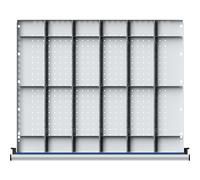 Juego de separadores para cajones de A x P 750 x 600 mm ANKE, división ⅙