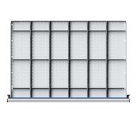Juego de separadores para cajones de A x P 900 x 600 mm ANKE, división ⅙