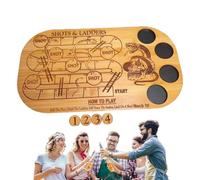 Juego De Serpiente Y Escalera | Shoots Ladders - Tabla De Beber 38x19 Cm Divertido, Emocionante para Adulto, Fácil De Aprender Cumpleaños, Boda, Reuniones De Grupo