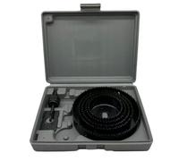 Juego De Sierra Perforadora De 19-127mm, Copa De Sierra, Broca De Corona De Madera For Tablero De Yeso, Tablero De Densidad De Plástico PVC, Herramientas De Carpintería De Metal(Black 5PCS 64-127mm)