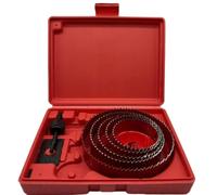 Juego De Sierra Perforadora De 19-127mm, Copa De Sierra, Broca De Corona De Madera For Tablero De Yeso, Tablero De Densidad De Plástico PVC, Herramientas De Carpintería De Metal(Red 5PCS 64-127mm)