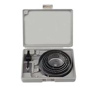 Juego De Sierra Perforadora De 19-127mm, Copa De Sierra, Broca De Corona De Madera For Tablero De Yeso, Tablero De Densidad De Plástico PVC, Herramientas De Carpintería De Metal(Gray 5PCS 64-127mm)