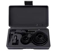 Juego De Sierra Perforadora De 19-127mm, Copa De Sierra, Broca De Corona De Madera For Tablero De Yeso, Tablero De Densidad De Plástico PVC, Herramientas De Carpintería De Metal(Black 8PCS 19-64mm)
