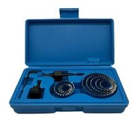 Juego De Sierra Perforadora De 19-127mm, Copa De Sierra, Broca De Corona De Madera For Tablero De Yeso, Tablero De Densidad De Plástico PVC, Herramientas De Carpintería De Metal(Blue 8PCS 19-64mm)