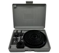Juego De Sierra Perforadora De 19-127mm, Copa De Sierra, Broca De Corona De Madera For Tablero De Yeso, Tablero De Densidad De Plástico PVC, Herramientas De Carpintería De Metal(Black 13PCS 19-127mm)