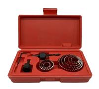 Juego De Sierra Perforadora De 19-127mm, Copa De Sierra, Broca De Corona De Madera For Tablero De Yeso, Tablero De Densidad De Plástico PVC, Herramientas De Carpintería De Metal(Red 8PCS 19-64mm)