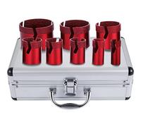 Juego de sierra perforadora diamante, 8/10 Uds., brocas for azulejo cerámica con rosca M14 estuche for taladrar en granito, mármol y porcelana Estabilidad Garantizada(Without Saw Blade)