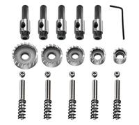 Juego De Sierras A Para Corte De Metales - 5 Piezas De Acero Rápido Resistente Al Desgaste Para Perforación De Precisión - Set para Hombres Y Mujeres Instalación Cerraduras Trabajo Hoja Interior