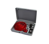 Juego de sierras de corona de 16 piezas HBM - diámetro de 19-127 mm, adecuado para madera, yeso y paneles de yeso