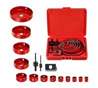 Juego de sierras de corona para metal | Set de 13 Brocas para Taladro - Sierra de corona con broca,para Taller, Construcción, Mejoras, Madera Blanda, Contrachapado, PVC, Hogar