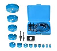 Juego de Sierras de Corona,Set de 13 Piezas de Brocas Cortadoras - Sierra de corona con broca | para Taller, Construcción, Mejoras, Madera Blanda, Contrachapado, PVC, Hogar