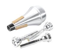 Juego De Silenciador De Boquilla Para Trompeta, Plateado, 3C, 5C, 7C, Silenciador De Práctica, Combinación De Repuesto, Accesorios Para Instrumentos Musicales Para Trompeta