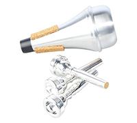 Juego de Silenciamiento de Boquilla de Trompeta, Seguro, Fácil de Instalar, Reemplazo de Boquilla de Trompeta Liviana, Combinación de Silenciamiento, Chapado en Plata 3C 5C 7C para Práctica