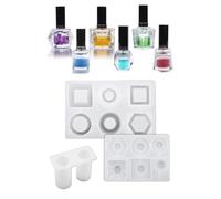 Juego de silicona resistente para llaveros de resina con 4 líquidos y guía paso a paso para crear efecto agitador, silicona reutilizable para manualidades