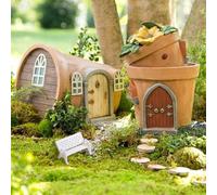 Juego de sillas de parque en miniatura para casas de muñecas y escenas de modelos, bancos de plástico de 10 o 100 piezas para decoración de jardín (M, 100 piezas)