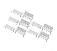 Juego de sillas en miniatura de 10/100 piezas para mejorar tu casa de muñecas y proyectos de jardín con plástico (L 10 piezas)