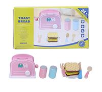 Juego de simulación de madera para niños, juego de juguetes de cocina, simulación estimulante del cerebro, Kit para hacer pan