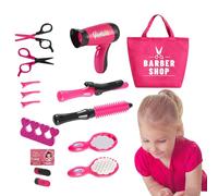 Juego de simulación de peluquería, juego de simulación de peinado: juego de secador de pelo de salón de belleza para niñas | Bonito kit de juguetes de salón para desarrollar la coordinación