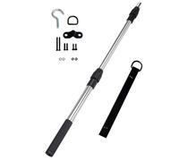 Juego de sistemas de polea de escalera de ático con gancho de acceso retráctil, ahorro de espacio, diseño de acero resistente