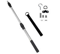 Juego de sistemas de polea retráctil para puerta de garaje, instalación de liberación de herramientas, construcción de acero resistente para acceso al ático, sistemas de cuerda de gancho hacia abajo