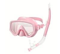 Juego de snorkel con máscara de natación para adultos, cristal templado, snorkel panorámico profesional para entrenamiento de natación, kit de snorkel con gafas + tubo
