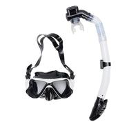 Juego de Snorkel para Adultos, Seco y Visualización Clara, Equipo de Buceo con Vidrio Templado y PVC for Nadar en Playa Piscina y Actividades Acuáticas