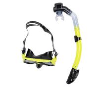 Juego de Snorkel para Adultos, Vidrio Templado y Diseño Seco, Equipo de Buceo con Visualización Clara, Material PVC para Nadar en Playa y Actividades Acuáticas