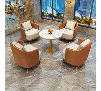 Juego de sofá comercial, asiento de estilo nórdico para oficina de ventas, salón de belleza, vestíbulo de hotel, área de recepción de oficina, incluye mesa y 2 sillas