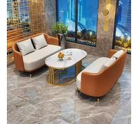 Juego de sofá comercial, asiento de estilo nórdico para oficina de ventas, salón de belleza, vestíbulo de hotel, área de recepción de oficina, incluye mesa y 2 sillas