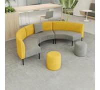 Juego de sofá y mesa de café con taburete redondo irregular para oficina, instituciones de entrenamiento, salas de lectura, sala de biblioteca