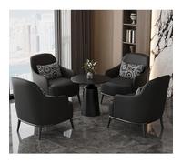 Juego de sofá y silla con mesa auxiliar, asiento moderno para hotel, cafetería, área de recepción, ideal para conversaciones (1+2, N)