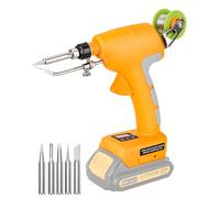 Juego de soldador inalámbrico para Dewalt batería de 18 V 54 V, 75 W LED digital, pistola de soldadura con 5 puntas, 50 g de alambre de soldadura de 0,04 pulgadas para cualquier entusiasta de la