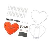 Juego de soldadura con luz LED que fluye multicolor Placa de circuito preensamblada Diseño en forma de corazón para aprendizaje y decoración electrónica Juego de placa de circuito en forma de corazón