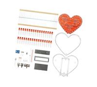 Juego de soldadura con luz LED que fluye multicolor Placa de circuito preensamblada Diseño en forma de corazón para aprendizaje y decoración electrónica Juego de placa de circuito en forma de corazón