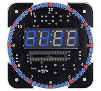 Juego de soldadura de reloj digital con carcasa de batería para proyectos científicos, aprendizaje electrónico y entusiastas de la oficina en casa