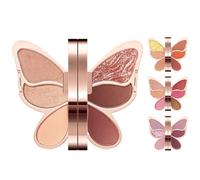 Juego de sombras de ojos de maquillaje-Paleta de colores, alto pigmento con brillo mate de larga duración | Sombras de ojos vibrantes para un aspecto natural, ideal para maquillaje cotidiano, perfecto