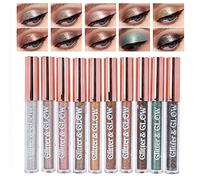 Juego De Sombras De Ojos Líquidas Con Purpurina De 10 Colores, Paletas De Maquillaje De Sombras De Ojos Brillantes, Lápiz De Sombras De Ojos De Colores, Lentejuelas, Maquillaje De Sombras De Ojos, Del