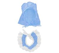 Juego de Sombrero de Babero de Mascotas | Bufanda de Encaje Transpirable y Sombrero de Punto para Perros/Gatos | Accesorios de diseño de Cerdo de Moda | Ligero y cómodo (M)